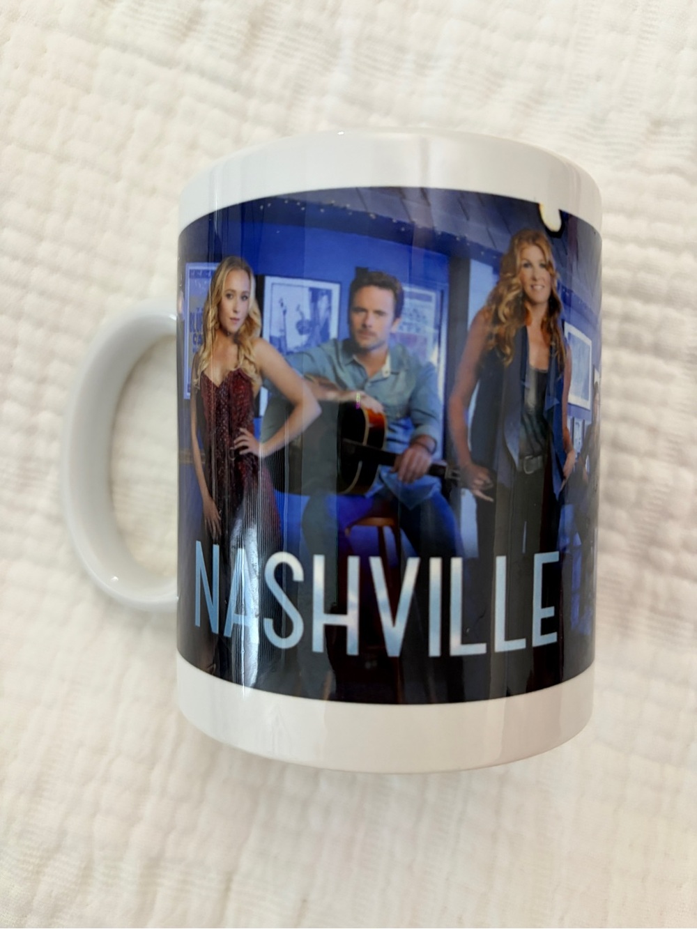 Nashville Themed White Ceramic Coffee Mug